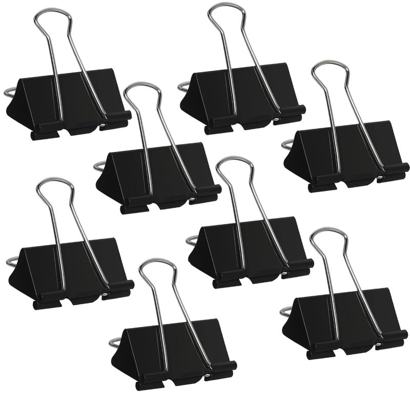 KAKAMINA Medium Binder Clips 1.6 Inch (60 Pack)  Large Binder Clips Medium Paper Clamps for Office and Home Supplies  Black - Image 1